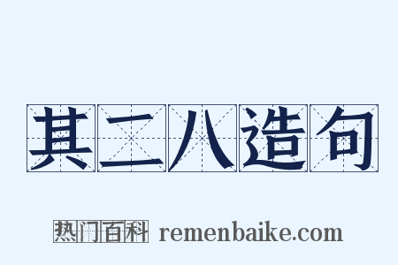 其二八造句是什么意思的图片